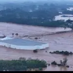 O município de Lajeado foi tomado pela água | Foto: Reprodução/Twitter/X