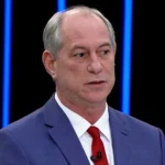 Ciro Gomes durante debate presidencial na TV Globo