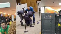 Vídeos publicados nas redes sociais mostram baderna promovida pelos militantes | Foto: Reprodução/Twitter/X