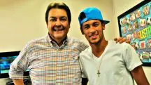 Foto de Faustão e Neymar Jr.