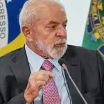 O presidente Luiz Inácio Lula da Silva discursa durante evento