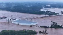 Havan inundada em Lajeado