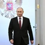 Vladimir Putin, durante a cerimônia de posse nesta terça-feira, 7 | Foto: Reprodução/RT