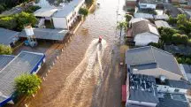 Eldorado do Sul é uma das cidades mais atingidas pelas fortes chuvas no Rio Grande do Sul | Foto: Gustavo Mansur/Palácio Piratini