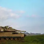 Foto mostra tanque do Exército de Israel
