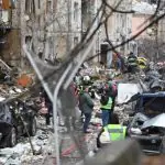 Destruição de cidade na Ucrânia