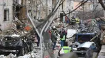 Destruição de cidade na Ucrânia