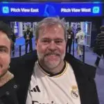 O empresário Alberto Leite e o ministro Dias Toffoli na final da Champions League, em Londres. O STF gastou 39 mil reais com as diárias internacionais de um segurança designado para acompanhar o ministro em viagem à Inglaterra entre 25 de maio e 3 de junho (2024) | Foto: Montagem Revista Oeste/Reprodução Redes Sociais
