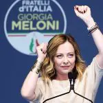 Giorgia Meloni, primeira-ministra italiana e líder dos Fratelli D'Italia (Irmãos da Itália) | Foto: Reuters/Guglielmo Mangiapane
