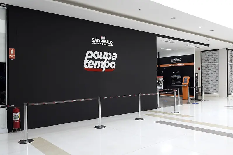 Fachada do Poupatempo, local onde emite a nova carteira de identidade, a CNI