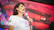 Ex-primeira-dama Michelle Bolsonaro discursa durante evento do PL Mulher | Foto: Partido Liberal/Divulgação