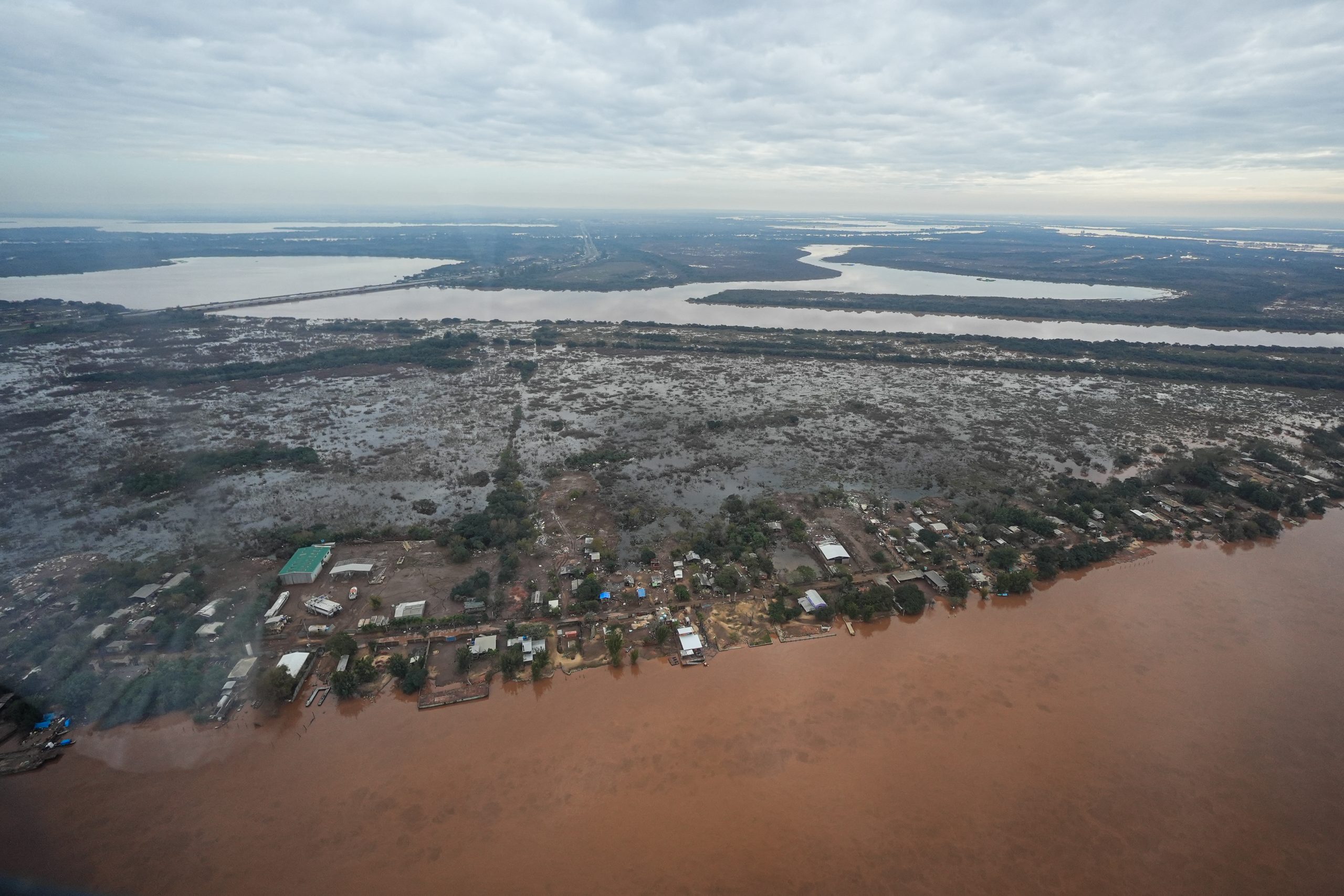 Imagens aéreas de São Vendelino, no Rjo Grande do Sul