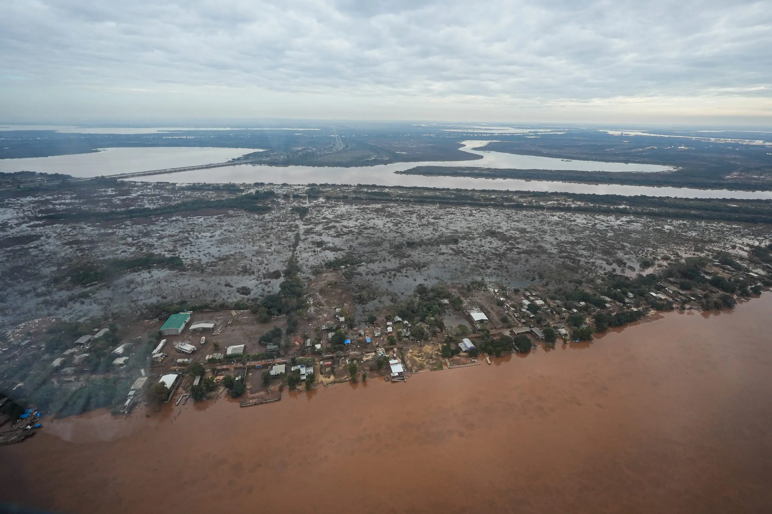 Imagens aéreas de São Vendelino, no Rjo Grande do Sul