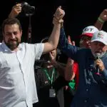 O pré-candiato do Psol à Prefeitura de São Paulo, Guilherme Boulos, ao lado do presidente Lula, durante ato em homenagem ao Dia dos Trabalhadores, na capital paulista - 01/05/2024 | Foto: Taba Benedicto/Estadão Conteúdo