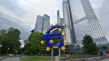 Imagem da sede do Banco Central Europeu em Frankfurt, na Alemanha