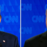 Trump e Biden durante debate nos EUA; Afeganistão entrou em pauta