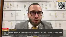 Filipe Barros durante entrevista ao Oeste Sem Filtro