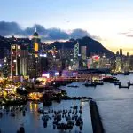 Vista panorâmica de Hong Kong