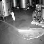 Mulher derruba vinho de tonéis em vinícola na Espanha