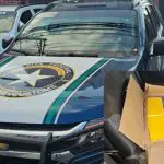Os agentes encontraram a droga em Guarulhos, na Grande São Paulo, dentro de uma caixa no veículo oficial da Receita Federal