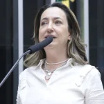 Rosangela Moro durante sessão na Câmara dos Deputados