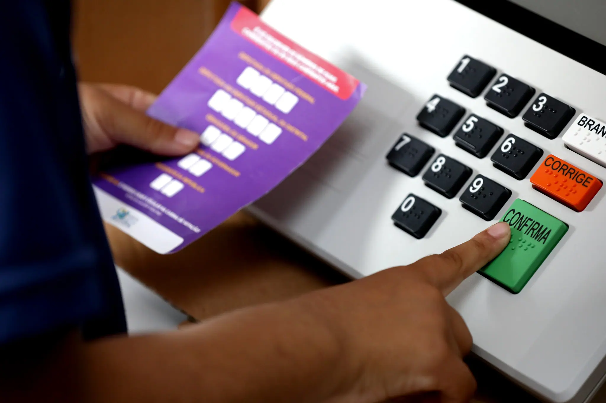Urna eletrônica para as eleições de 2024