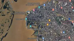 Atualização das imagens de satélite da plataforma mostra a dimensão das enchentes em Porto Alegre | Foto: Reprodução/Google Maps