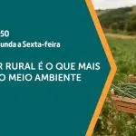 Chamada do programa A Força do Agro de 5 de maio de 2024; na imagem, um produtor rural sorridente segura um caixote com hortaliças