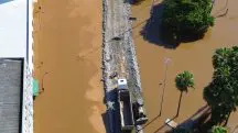 Corredor humanitário foi construído no início das enchentes | Foto: Reprodução/Prefeitura de Porto Alegre