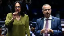 Damares Alves e Rogério Marinho