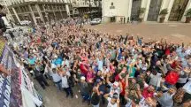 Colaboradores públicos semanifestando na cidade de São Paulo