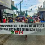 Protesto do MST em Maceió (AL) acabou com invasão da sede do Incra Foto: Reprodução/Via Twitter (X) @MST_Oficial
