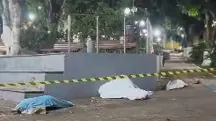 Em Viçosa do Ceará, vítimas foram executadas em praça pública | Foto: Reprodução/Redes sociais