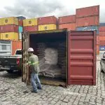 Contêiner de açúcar onde foram encontrados 550 quilos de cocaína