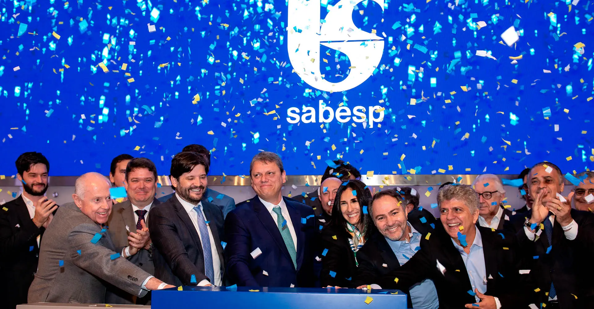 Tarcísio Freitas na privatização da Sabesp, em são paulo