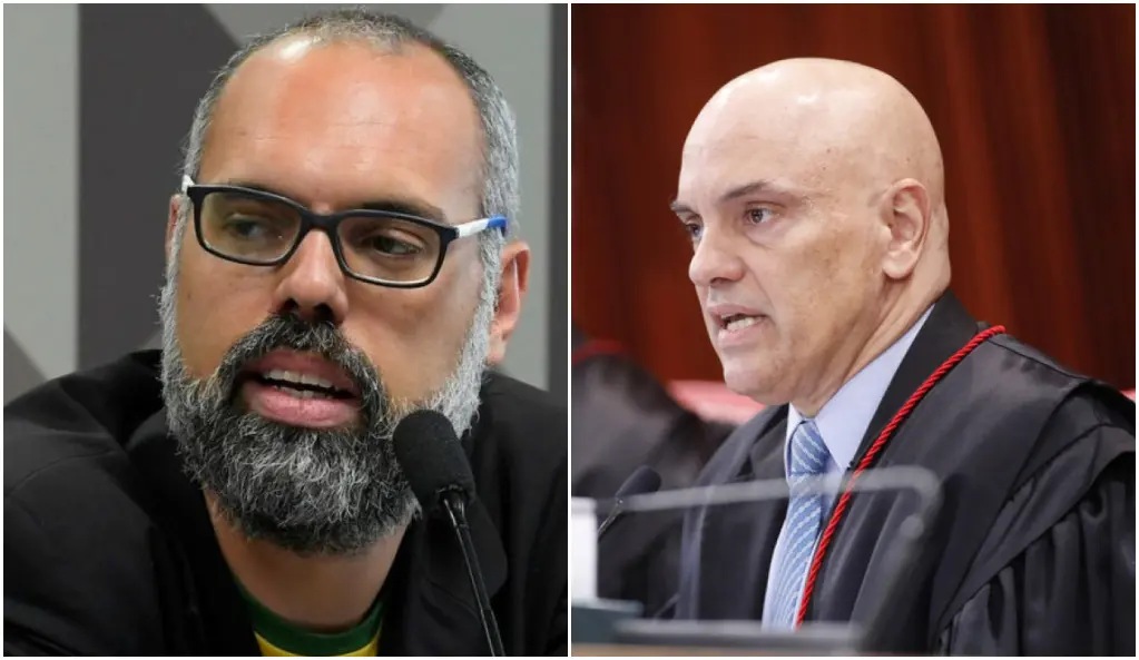 Allan dos Santos e Alexandre de Moraes | Foto: Montagem Revista Oeste/Roque de Sá/Alejandro Zambrana/Secom/TSE