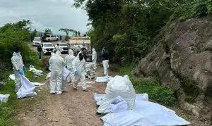 Cinco dos corpos apresentavam ferimentos causados por disparos de arma de fogo | Foto: Divulgação/Chiapas State Prosecutor Office
