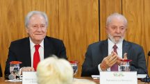 Ministro da Justiça, Ricardo Lewandowski, e o presidente Luiz Inácio Lula da Silva