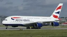 Avião da empresa British Airways