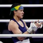 A luta contra a irlandesa Kellie Harrington, que eliminou Bia Ferreira na última Olimpíada, está marcada para o próximo sábado, 3 | Foto: Reprodução/Twitter/X/@timebrasil