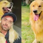 Cachorro Joca vivo, com seu dono