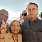 Dona Graça e Jair Bolsonaro, juntos, em 2022