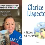 Courtney Henning Novak com o livro de Clarice Lispector