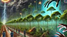 Agora, a empreitada é divulgar que plantar espécimes nativas da floresta amazônica reduzem o 'aquecimento global', escreve Ricardo Felício | Foto: Divulgação/Revista Oeste | Imagem gerada com o auxílio de inteligência artificial
