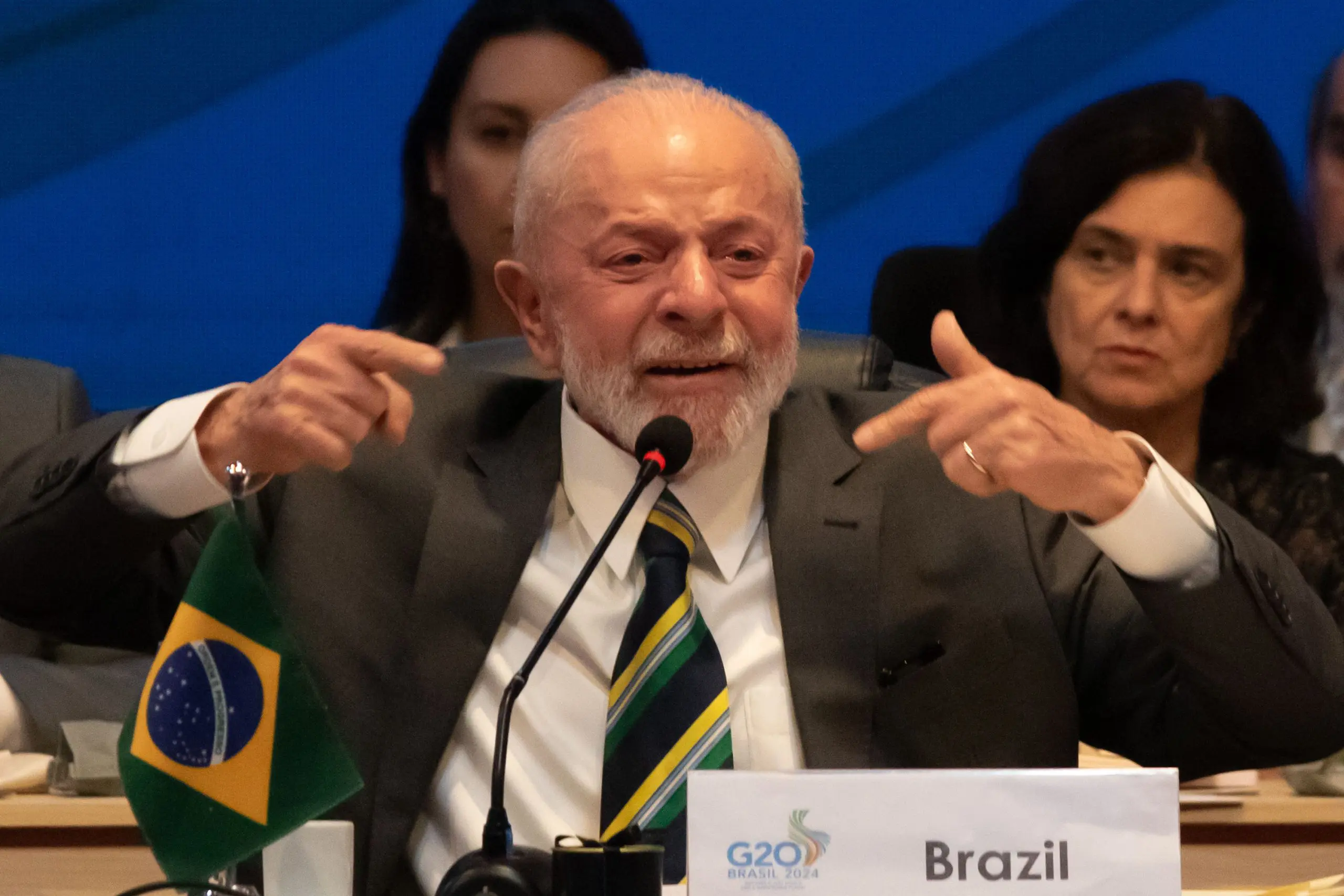 O presidente Lula, durante participação da abertura da reunião da força-tarefa e pré-lançamento da Aliança Global contra a Fome e a Pobreza - 24/7/2024 | Foto: Érica Martin/Agência O Dia/Estadão Conteúdo