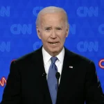 Presidente dos EUA, Joe Biden, durante debate na CNN