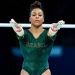 Lorrane Oliveira, medalhista de bronze na ginástica artística nas Olimpíadas de Paris 2024
