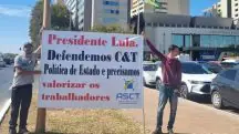 Imagens dos manifestantes em Brasília