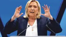 Marine Le Pen garantiu que seu governo respeitará as regras constitucionais de convivência com o presidente Emmanuel Macron