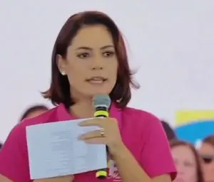 Michelle Bolsonaro discursa em evento do PL Mulher